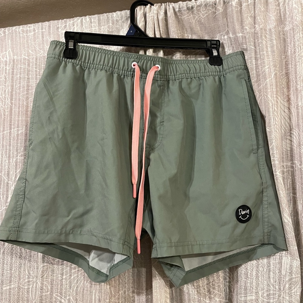 Duvin Men's Green Swim Shorts